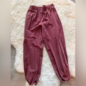Free People Burgundy Track Pants